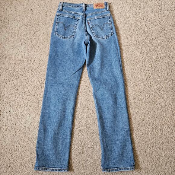 Levi's Women's Medium Wash Summer Love Wedgie Straight Jeans 25x28 - Picture 2 of 9